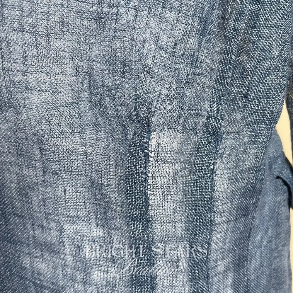 Rare Blue Linen Blazer Jacket ASO Serena Van Der Woodsen Gossip Girl Y2K - Picture 11 of 12